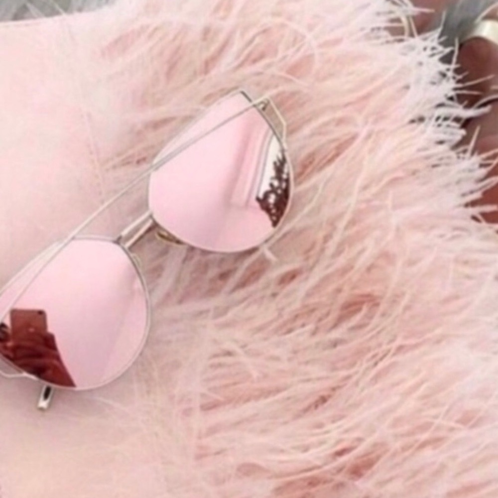 Cat Eye Vintage Reflective Sunglasses - Picture 7 of 8